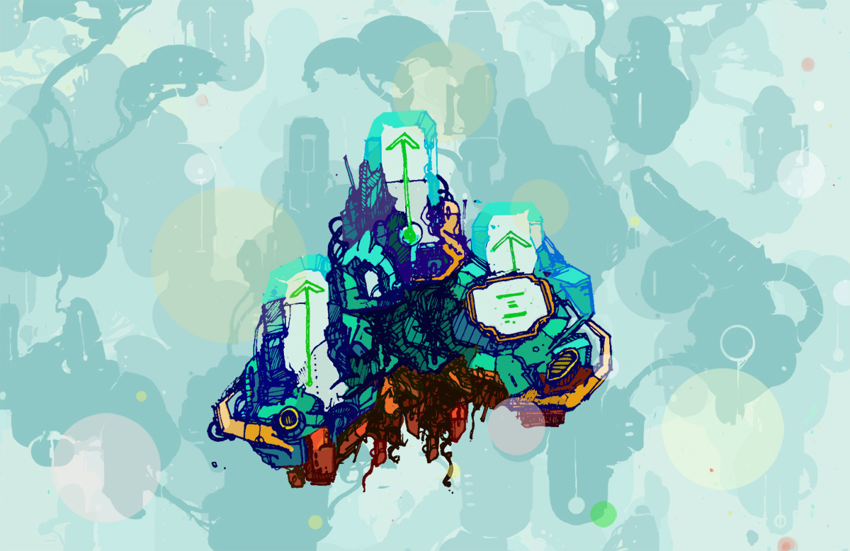 Image from a colorful illustrated 2d video game.