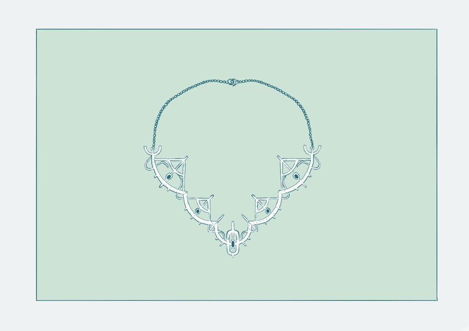 Illustration of a tradtitional marital necklace