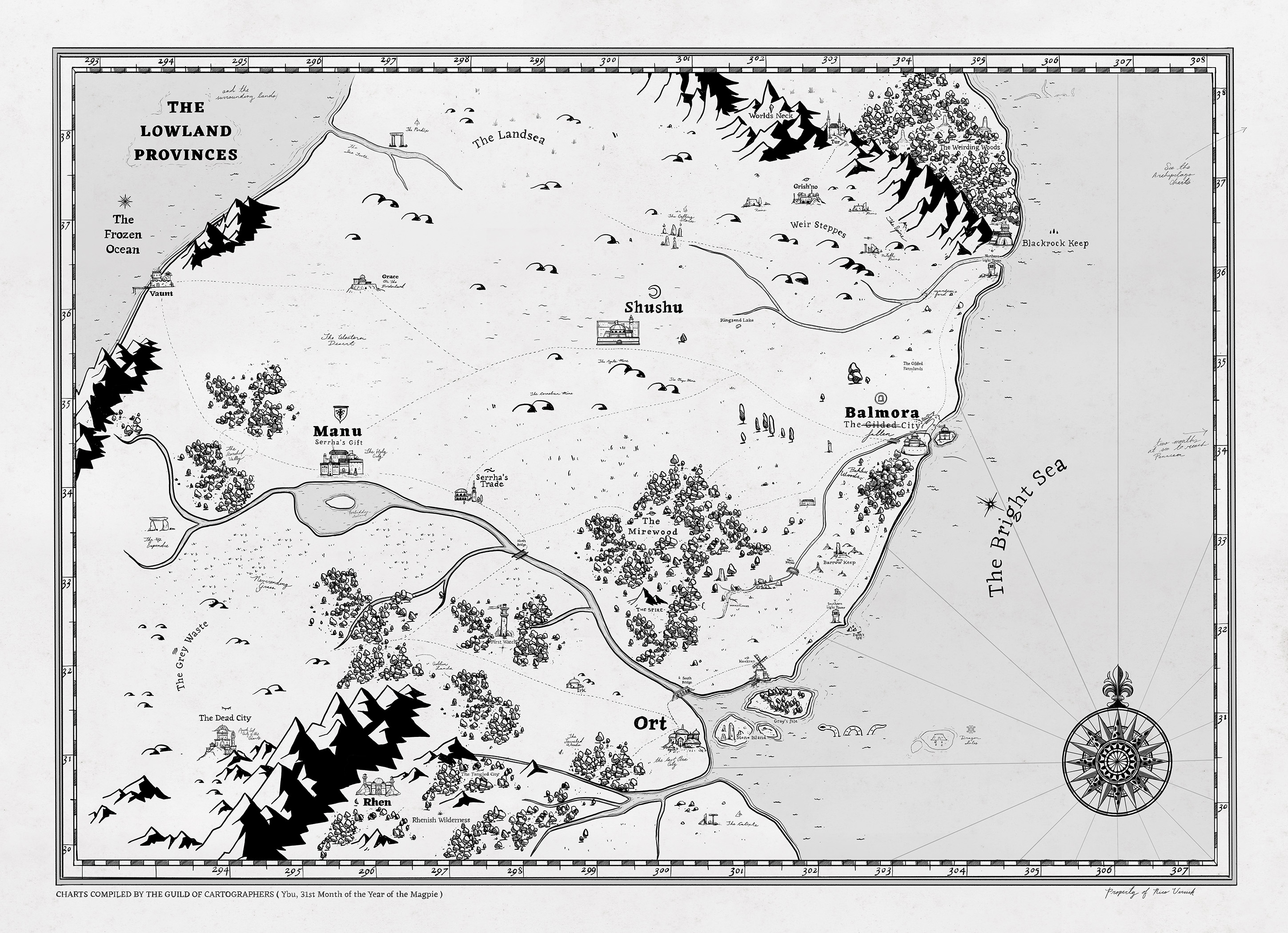 Full map of the Lowland Provinces.