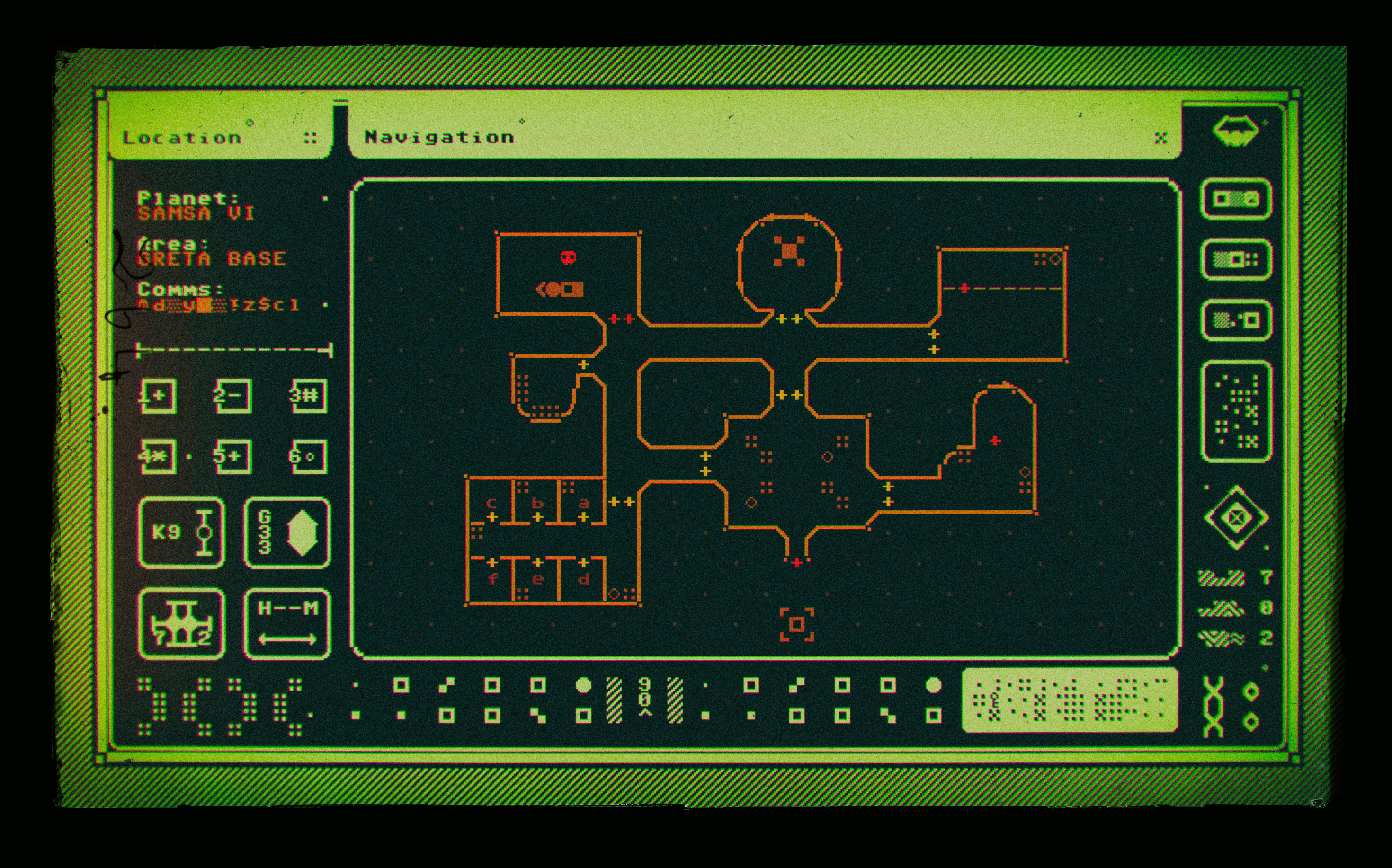 Pixel art map of Greta Base